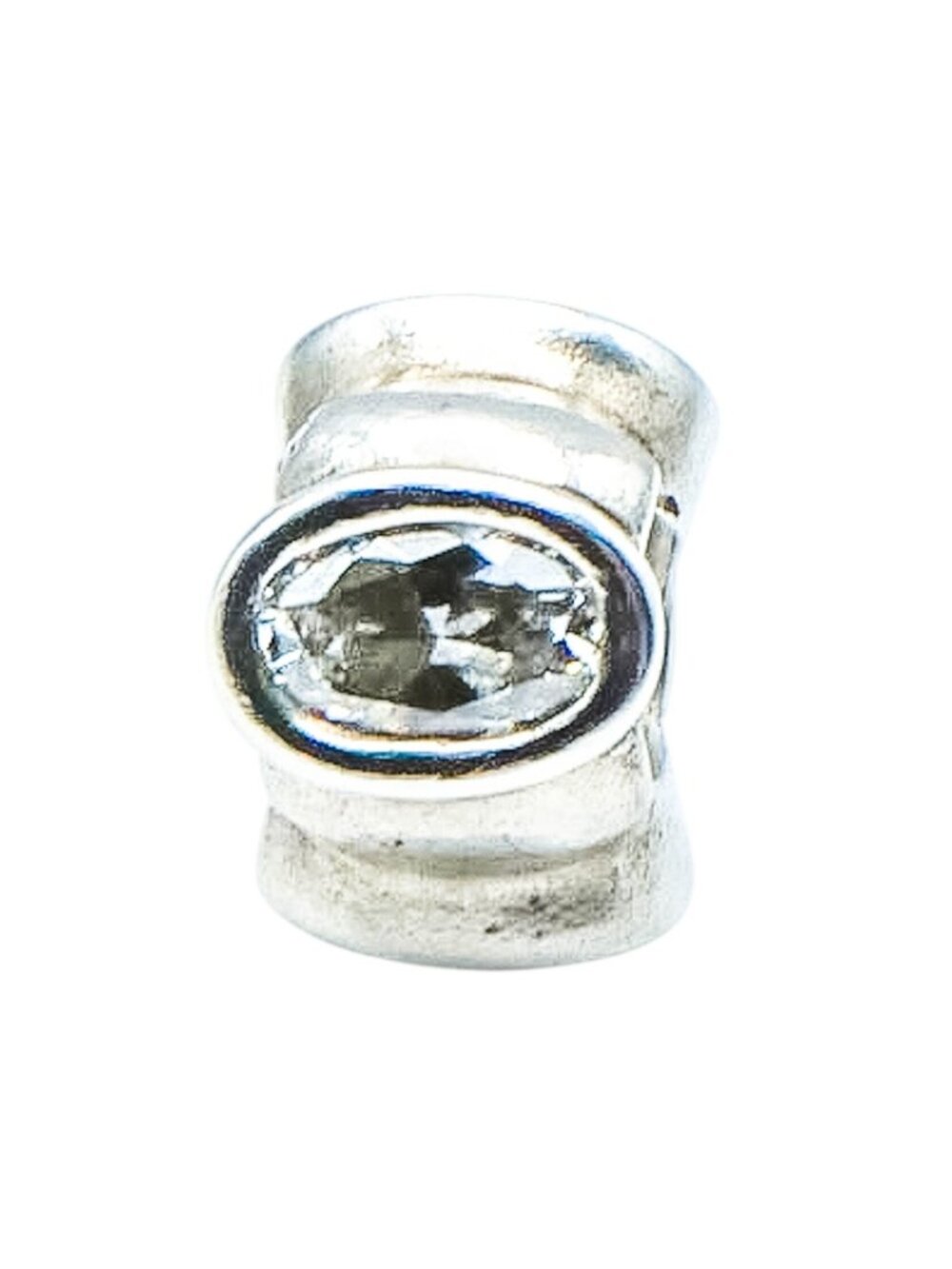 Pandora Big Clear Skies Charm Sterling Silver Large Clear Zirconia Bead Retired